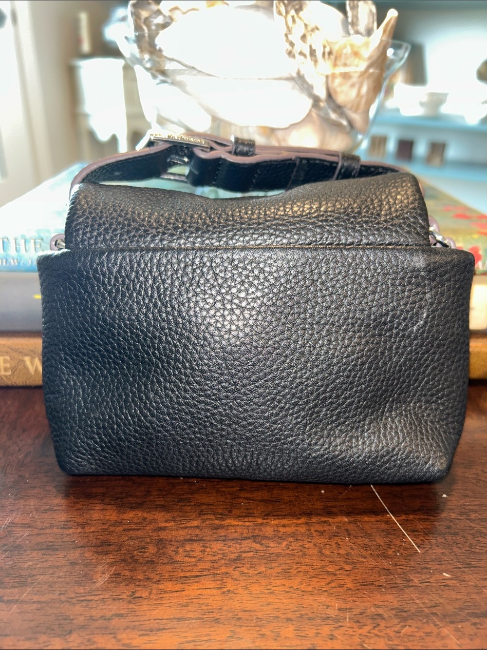 Aimee Kestenberg Black Pebbled Leather Crossbody Pouch - Picture 2 of 6